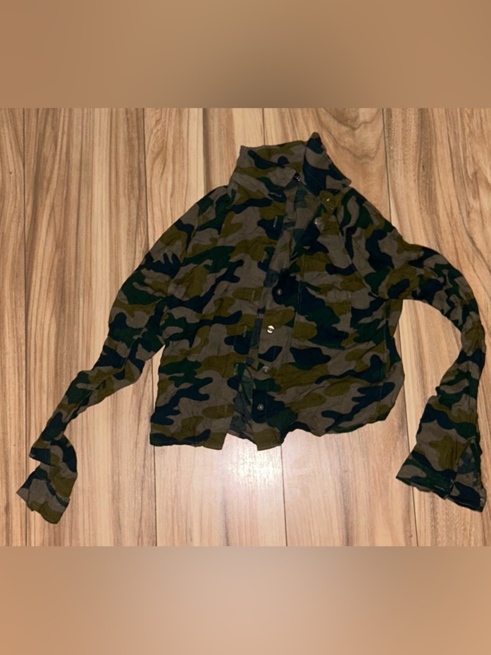 H&M Divided Camouflage Shirt Jacket - Green & Black